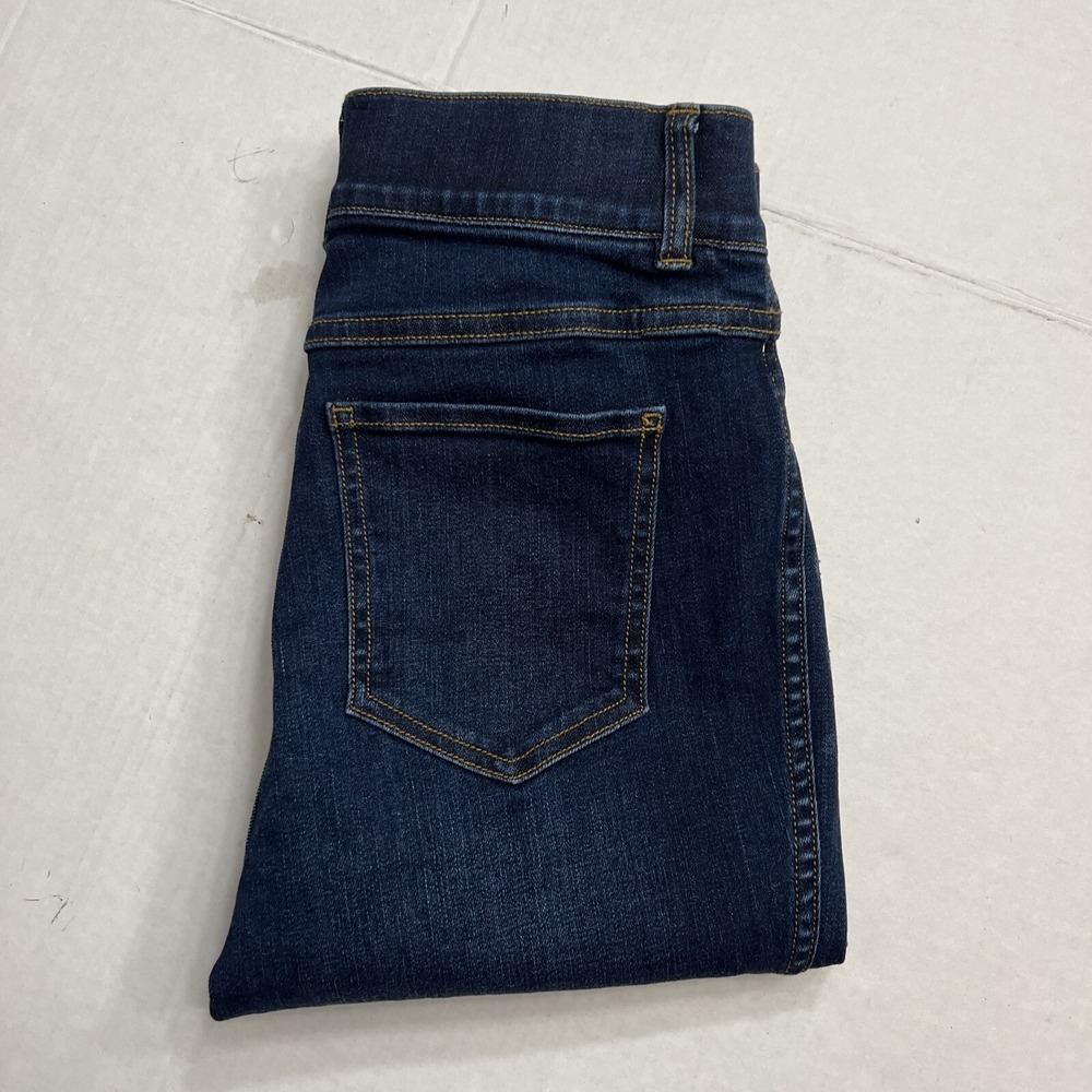 Spanx Ankle Skinny Jeans Womens S Blue Denim Stretch Compression‎ 20342R Pull On